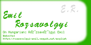 emil rozsavolgyi business card